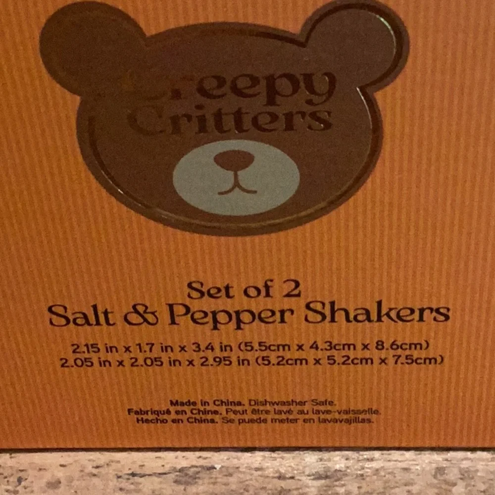 Halloween Teddy Bear Skeleton Salt & Pepper Set